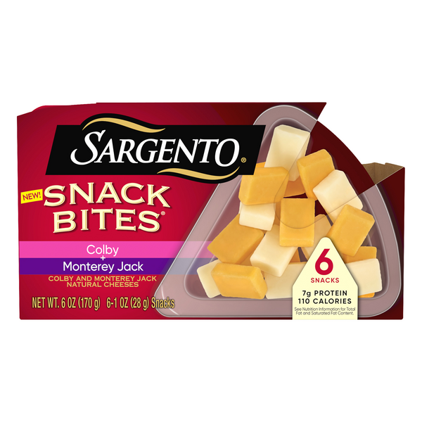 Save on Sargento Snack Bites Colby + Monterey Jack 6 ct Order Online