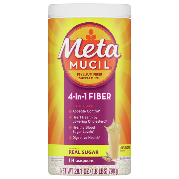 MetaMucil Unflavored 4-in-1 Psyllium Fiber Supplement