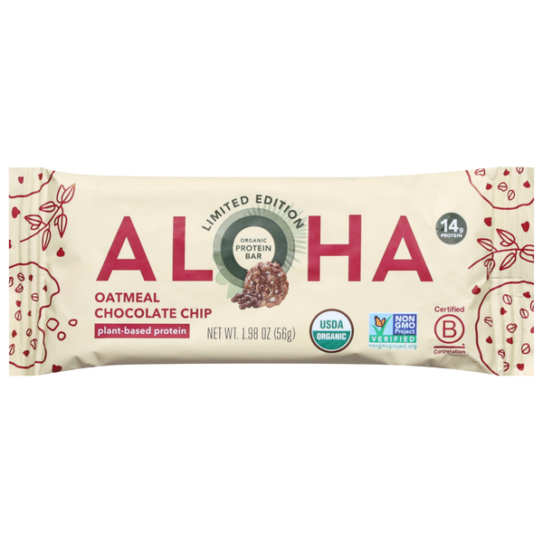 ALOHA Organic Oatmeal Chocolate Chip Plant-Based Protein Bar