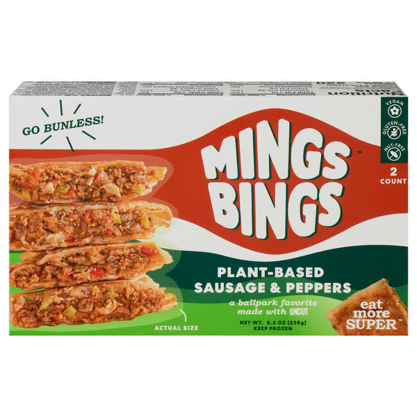 Save on Mings Bings Sausage & Peppers Bings PlantBased 2 ct Order