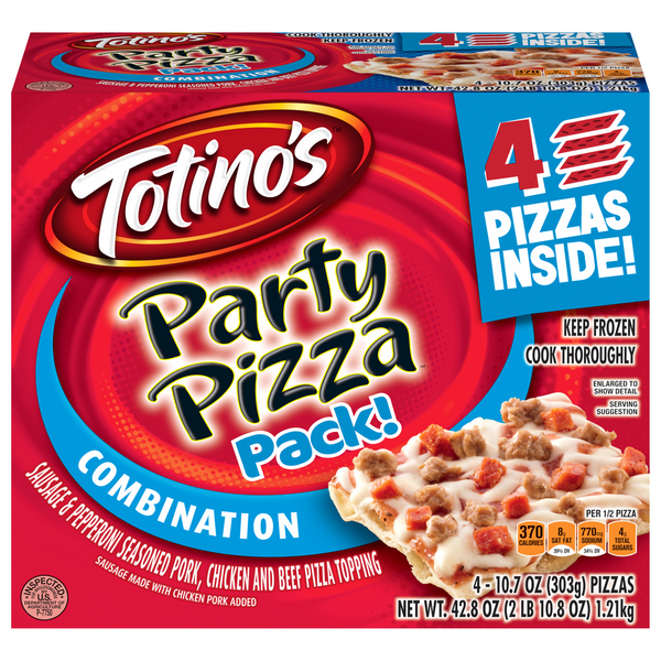 Totino's Combination Party Pack Pizza Frozen - 4 ct