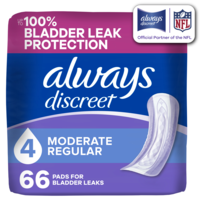 Always Discreet Incontinence Pads 4 Moderate
