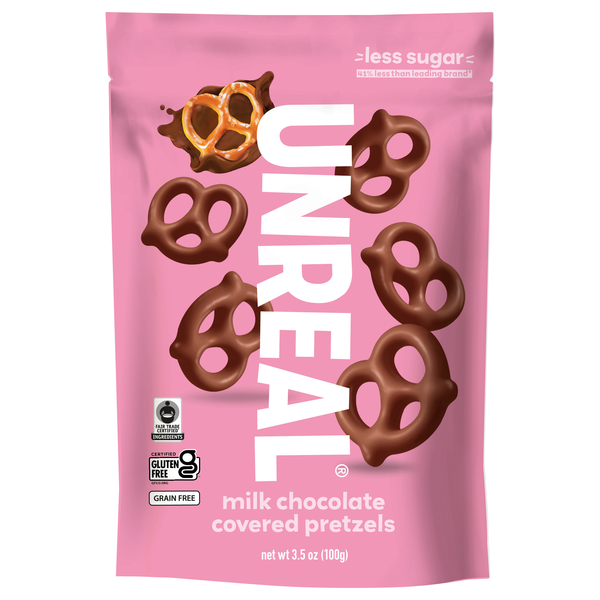 UNREAL Gluten & Grain Free Milk Chocolate Covered Pretzels
