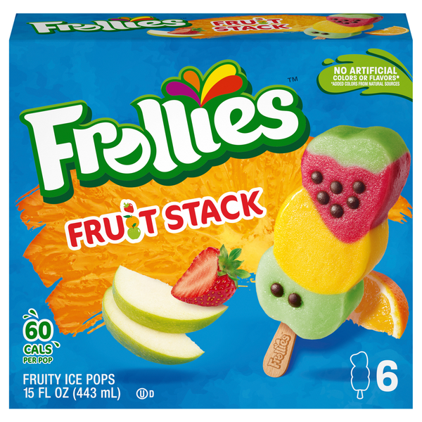Frollies Fruit Stack Fruity Ice Pops - 6 ct Frozen