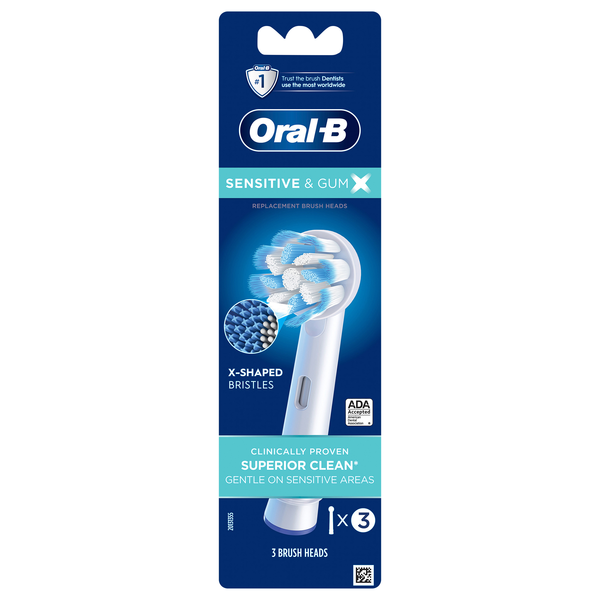 Oral-B Sensitive & Gum X Replacement Toothbrush Heads