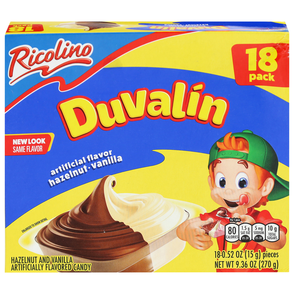 Ricolino Duvalin Hazelnut & Vanilla Candy - 18 ct