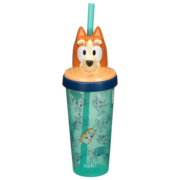 Zak! Everyday Smiles Leak-Proof Bluey Bingo Super Sipper Tumbler 18 oz
