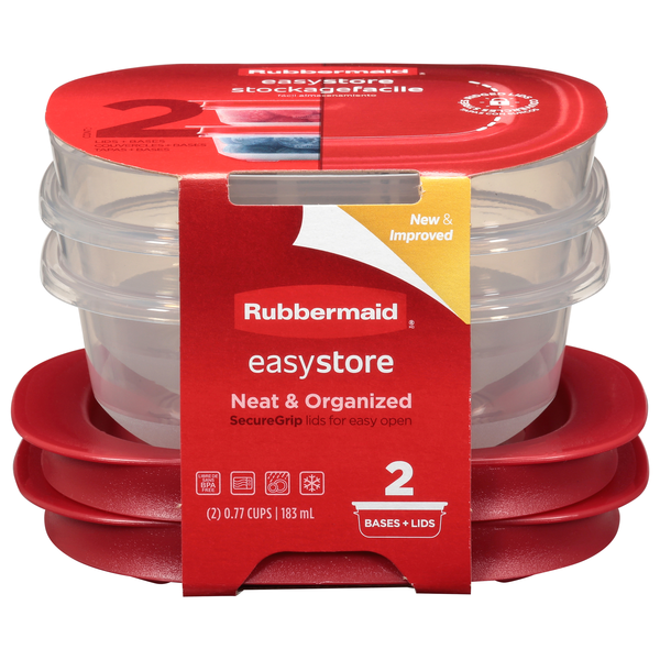 Rubbermaid EasyStore Food Storage Containers with Lids 0.77 Cups