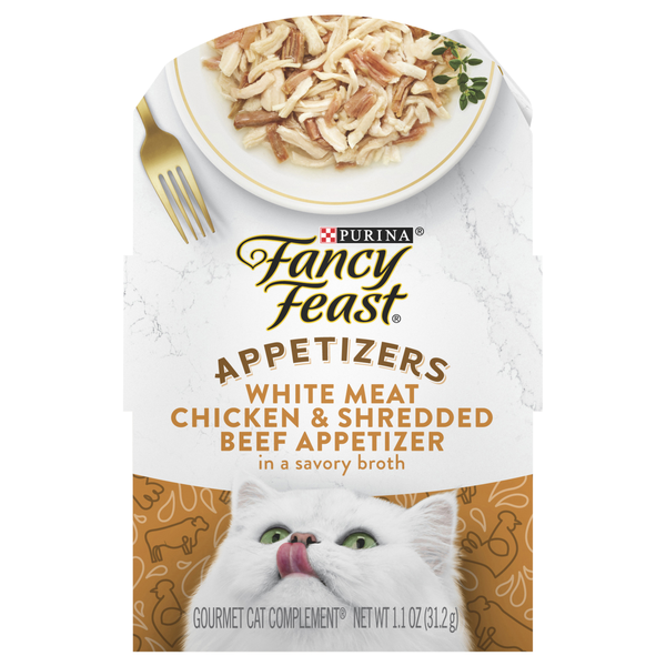 Fancy Feast Appetizers Cat Complement White Meat Chicken & Shredded Beef