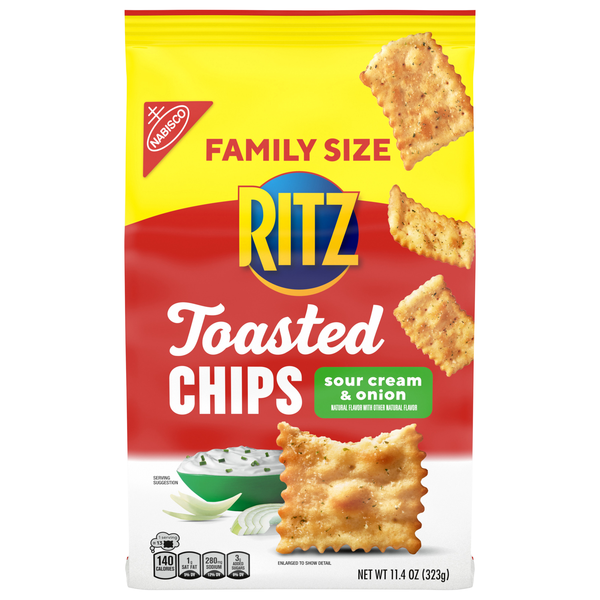 Nabisco Ritz Toasted Chips Sour Cream & Onion Crackers Family Size