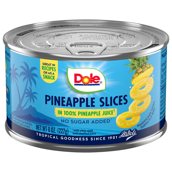 Dole No Sugar Added Pineapple Slices in Juice