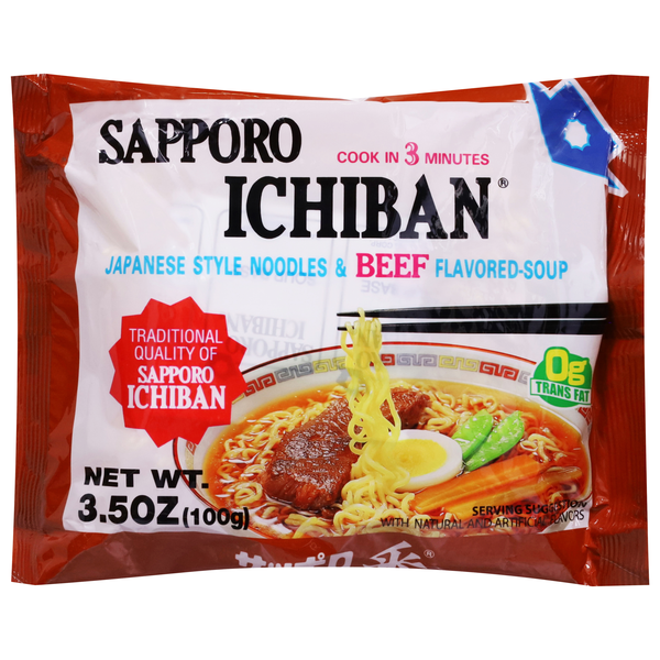 Sapporo Ichiban Beef Flavor Japanese Style Noodle Soup