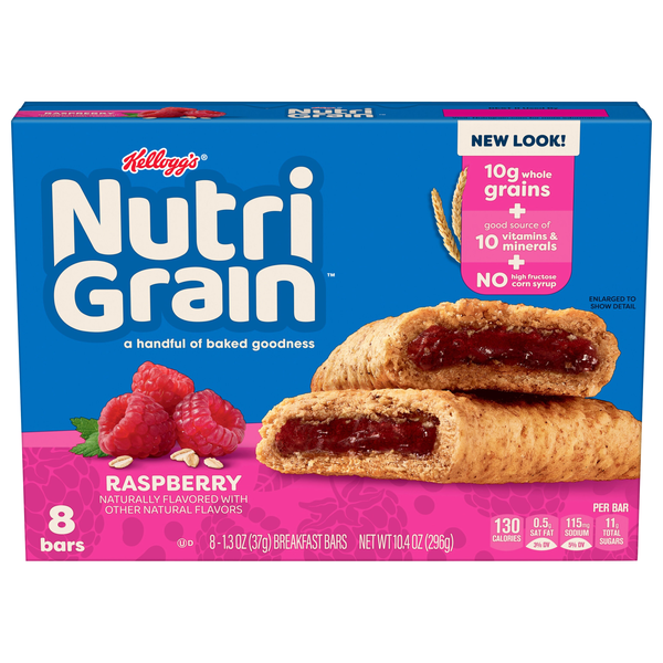 Nutri-Grain Raspberry Soft Baked Breakfast Bars - 8 ct