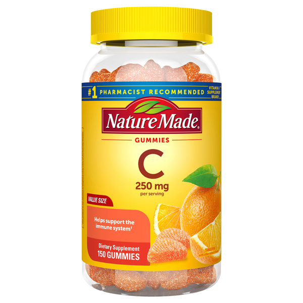 Nature Made Vitamin C 250 mg Dietary Supplement Gummies Tangerine