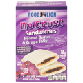 Food Lion Peanut Butter & Grape Jelly No Crust Sandwiches - 4 ct Frozen