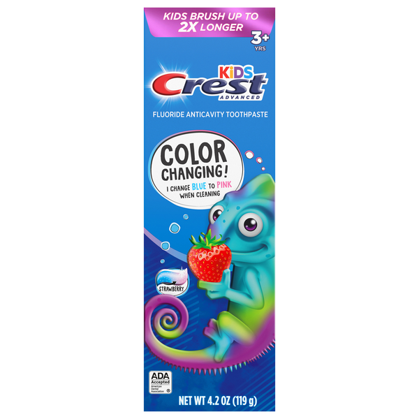 Crest Advanced Kids Fluoride Strawberry Flavor Toothpaste