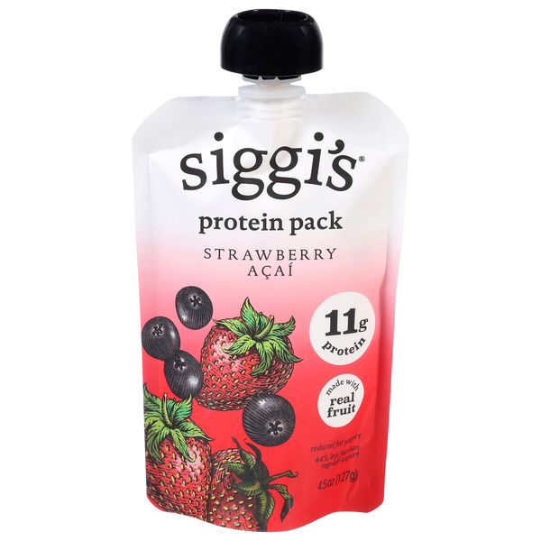 Siggi's Protein Pack Reduced Fat Strawberry Acai Yogurt Pouch