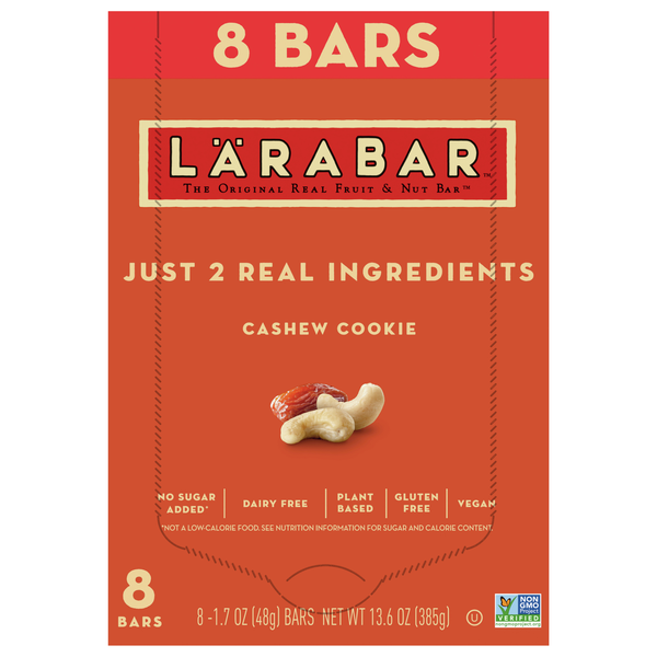 Save on LARABAR Gluten Free Cashew Cookie Fruit & Nut Bar 8 ct Order