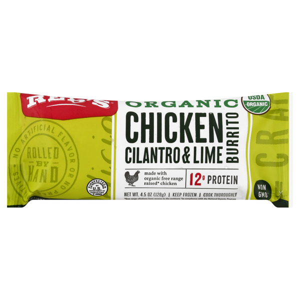Save on Red's Natural Foods Burrito Chicken, Cilantro & Lime Organic