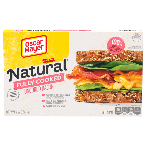 Save on Oscar Mayer Uncured Bacon Fully Cooked Natural Order Online