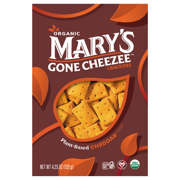 Mary's Gone Organic Plant-Based Cheddar Cheezee Crackers