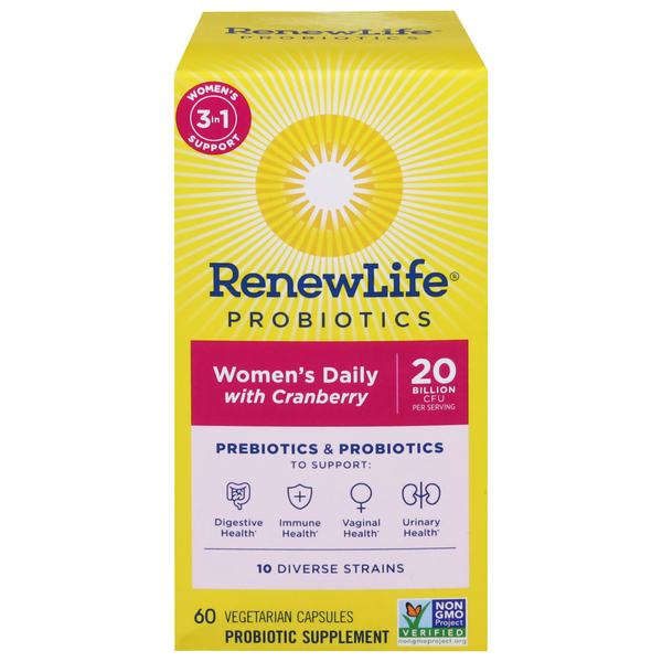Renew Life Women's Daily with Cranberry Probiotic Vegetarian Capsules