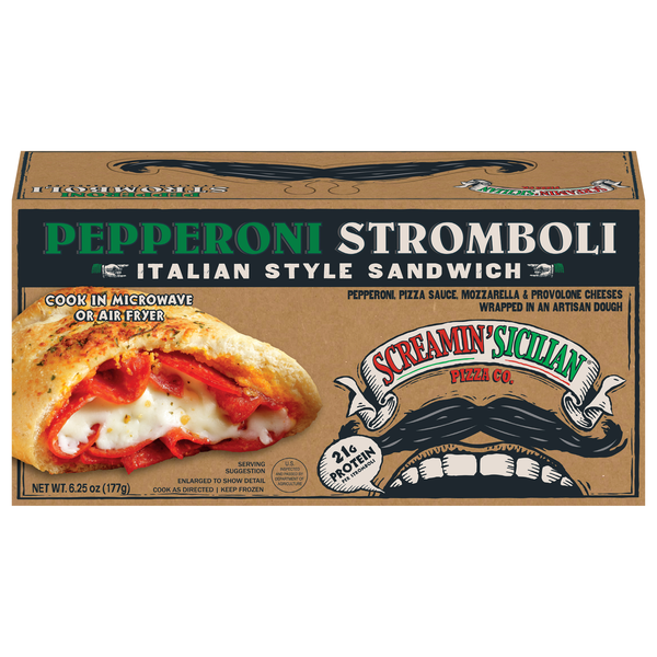 Screamin' Sicilian Italian Style Pepperoni Stromboli Frozen