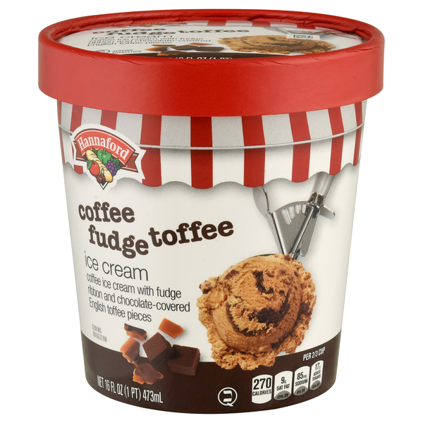 Hannaford Coffee Fudge Toffee Ice Cream