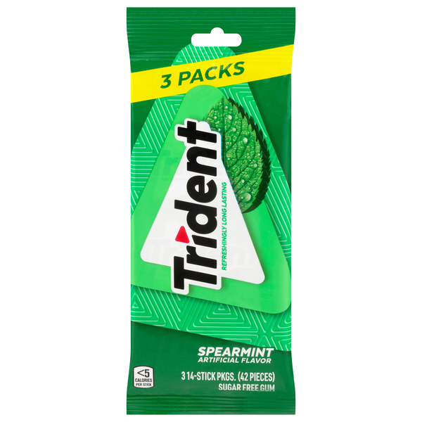 Trident Spearmint Gum - 3 pk