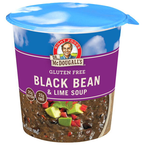 Dr. McDougall's Gluten Free Vegan Black Bean & Lime Soup Cup