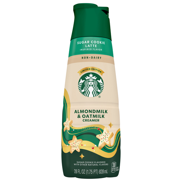 Starbucks Non-Dairy Sugar Cookie Flavored Almond & Oatmilk Coffee Creamer