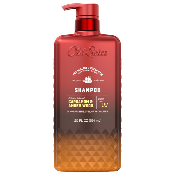Old Spice Cologne Infused Cardamom & Amber Wood Shampoo