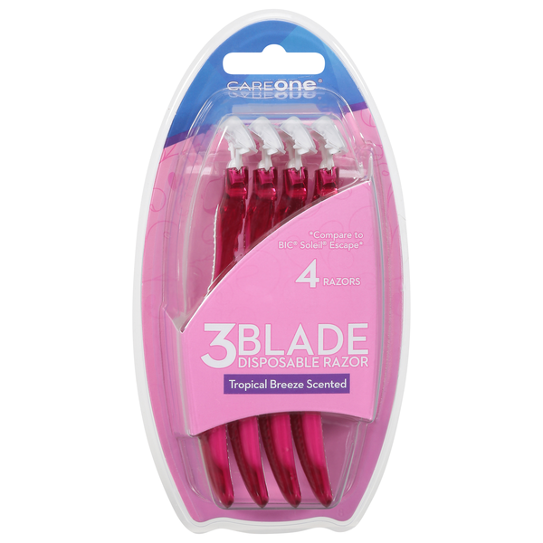 CareOne 3 Blade Tropical Breeze Scented Disposable Razor