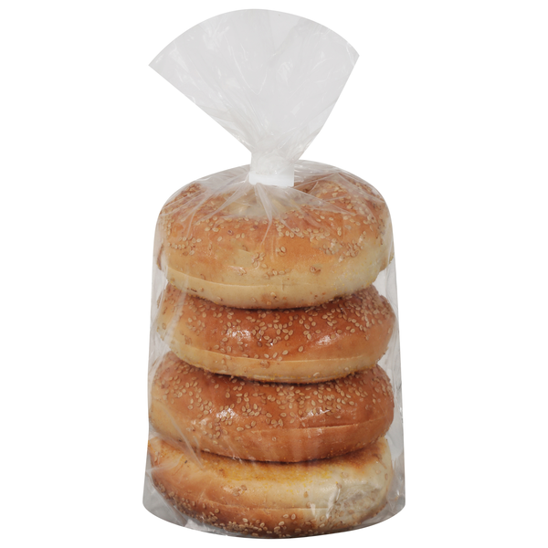 Food Lion Bakery Sesame Seed Bagels - 4 ct