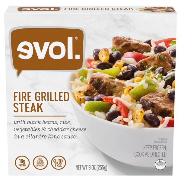 Evol Fire Grilled Steak Gluten Free Frozen Meal