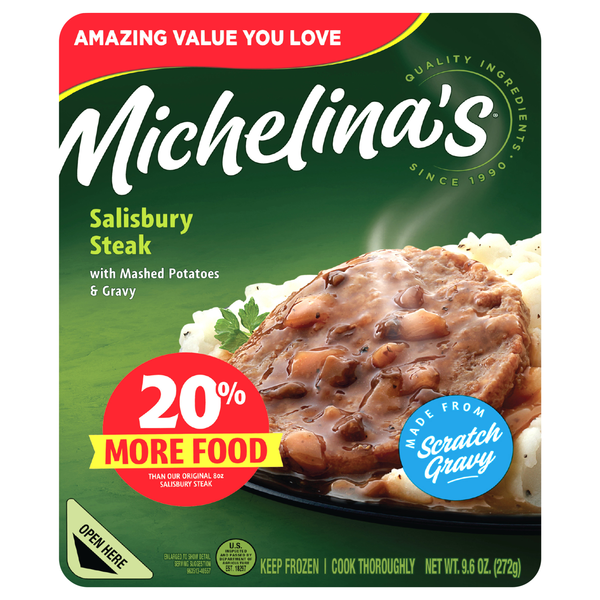 Michelina's Salisbury Steak with Mashed Potatoes & Gravy Frozen Meal