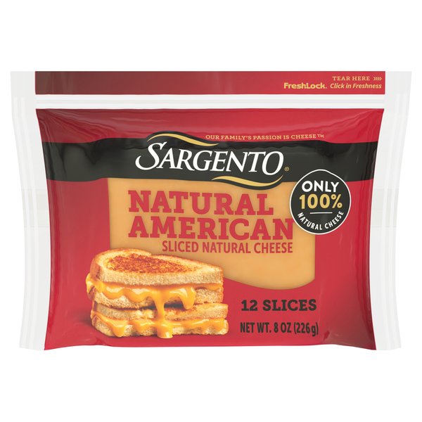 Sargento Natural American Sliced Cheese - 12 ct