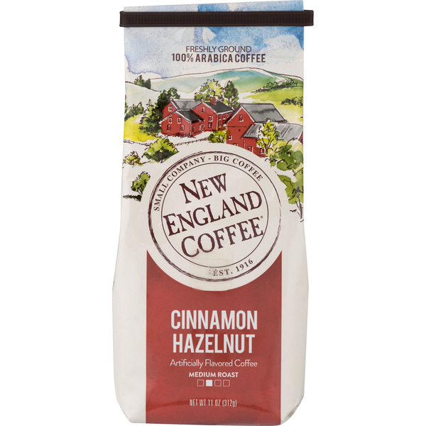 New England Coffee Cinnamon Hazelnut Flavored Medium Roast Ground Coffee