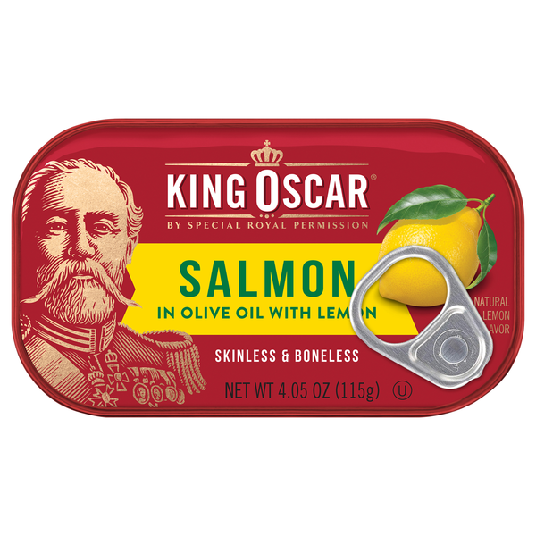 King Oscar Skinless & Boneless Salmon with Lemon