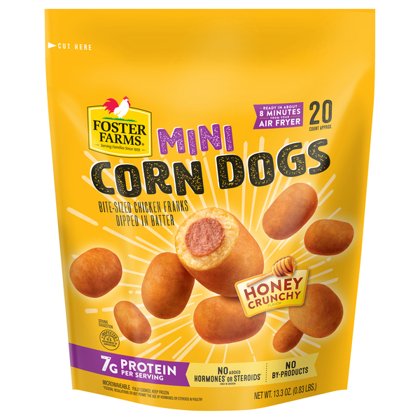 Foster Farms Mini Honey Crunchy Corn Dogs - aprx 20 ct