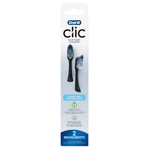 Oral-B Clic Replacement Brush Heads Black