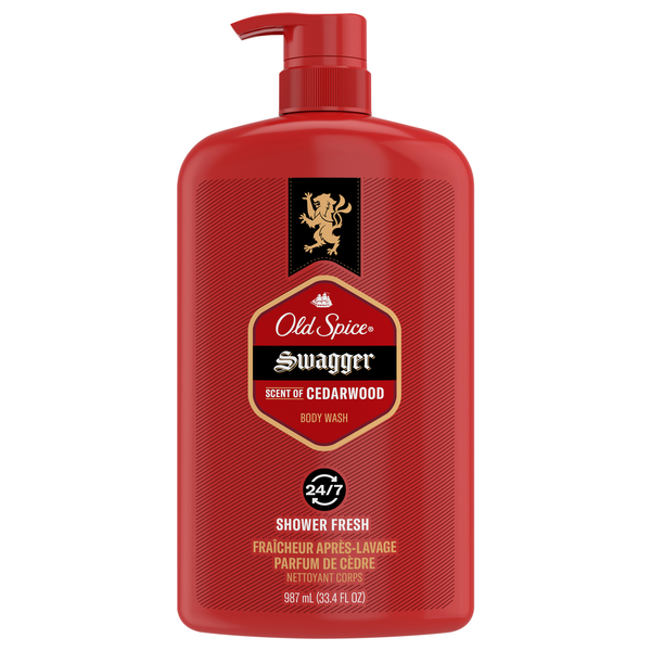 Old Spice Men Swagger Scent of Cedarwood Body Wash Pump