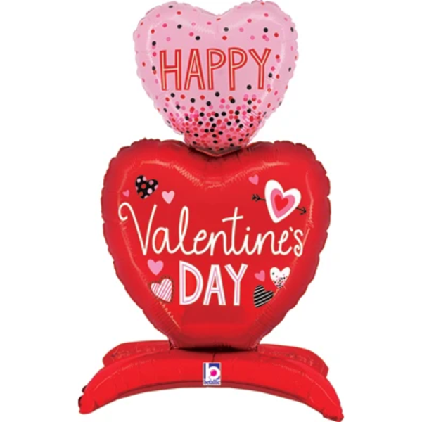 Shape Valentine's Day Hearts Helium-Filled Balloon