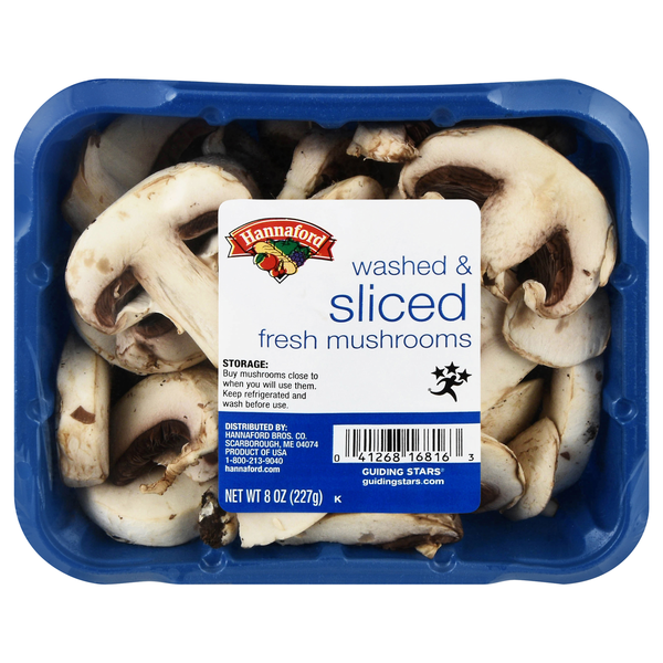 Hannaford Washed & Sliced Mushrooms