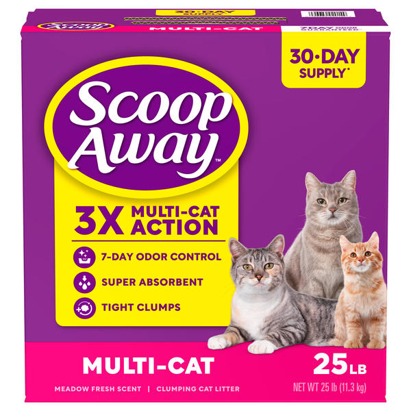 Scoop Away Multi-Cat Clumping Meadow Fresh Scent Dust Free Cat Litter