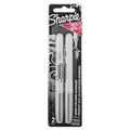 Sharpie Permanent Marker Fine Point Metallic Silver - 2 ct
