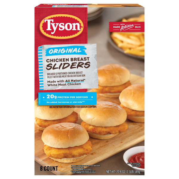 Tyson Original Chicken Breast Sliders - 8 ct Frozen