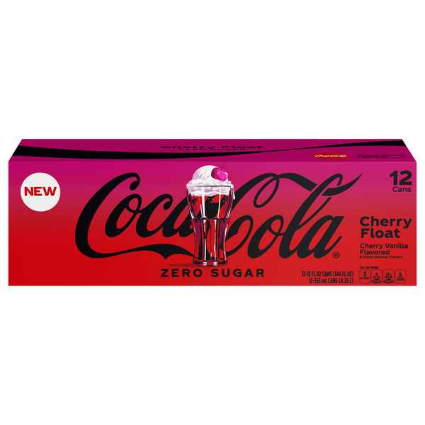 Coca-Cola Zero Sugar Cherry Float Soda - 12 pk