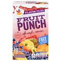 Our Brand Flavor To Go Drink Mix Packets Fruit Punch Sugar Free - 10 ct