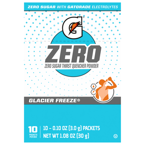 Gatorade Zero Glacier Freeze Thirst Quencher Powder Sticks - 10 ct